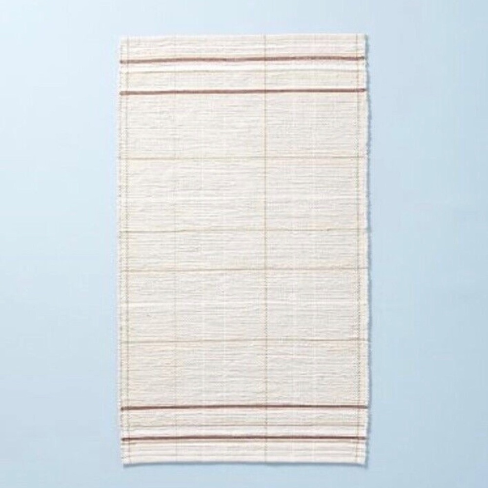 Stripe Scatter Rug  2 x 3’ Cream Brown - Hearth & Hand with Magnolia